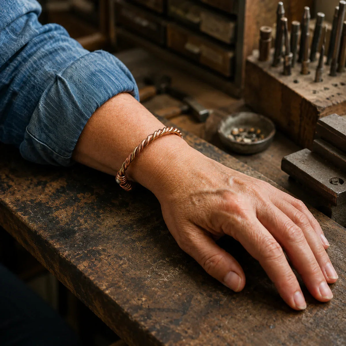 Koperen armband – Rivier II
