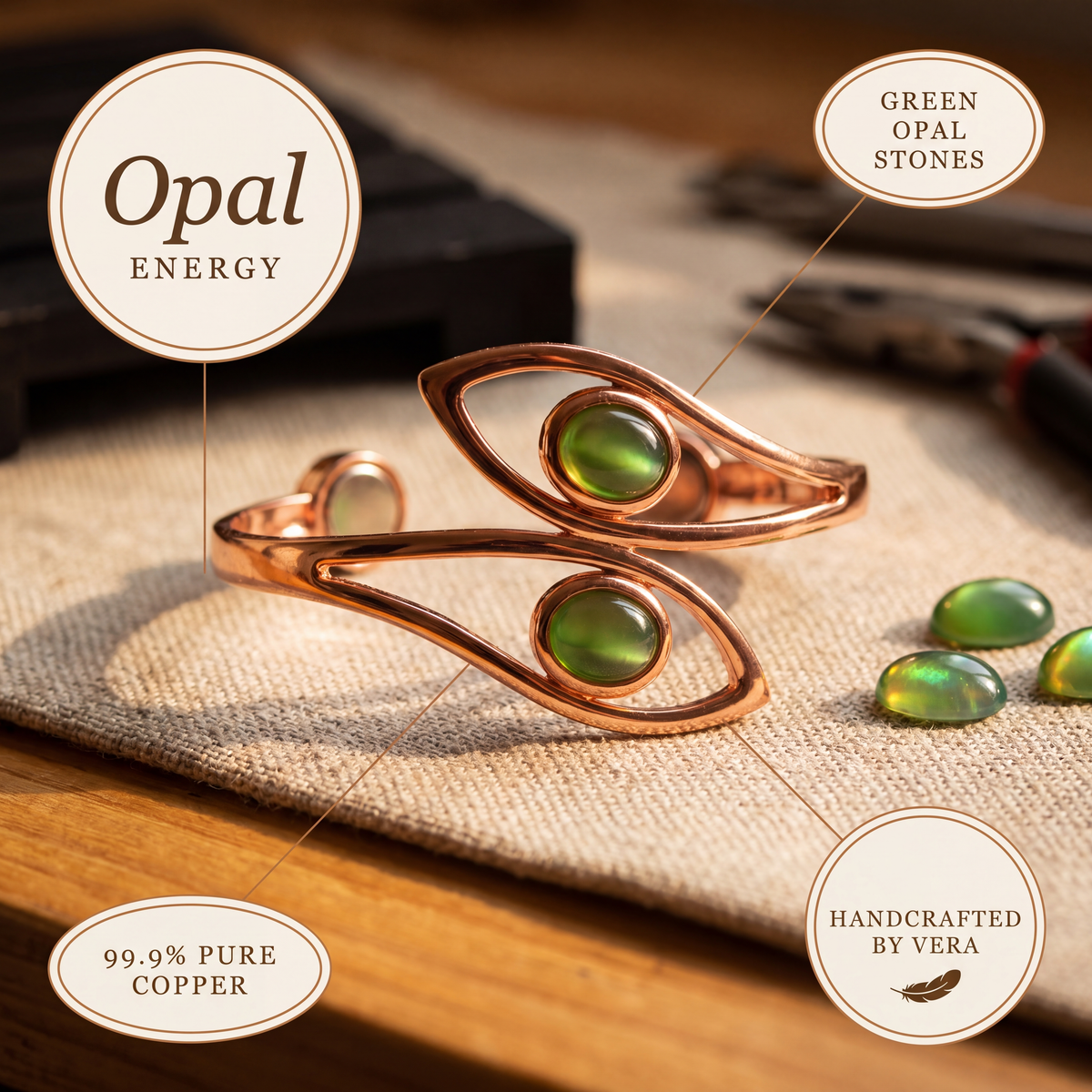 Koperen armband – Lagune