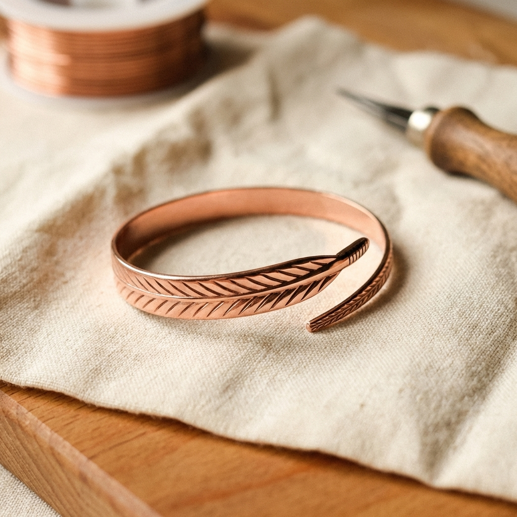 Koperen armband – Wortel