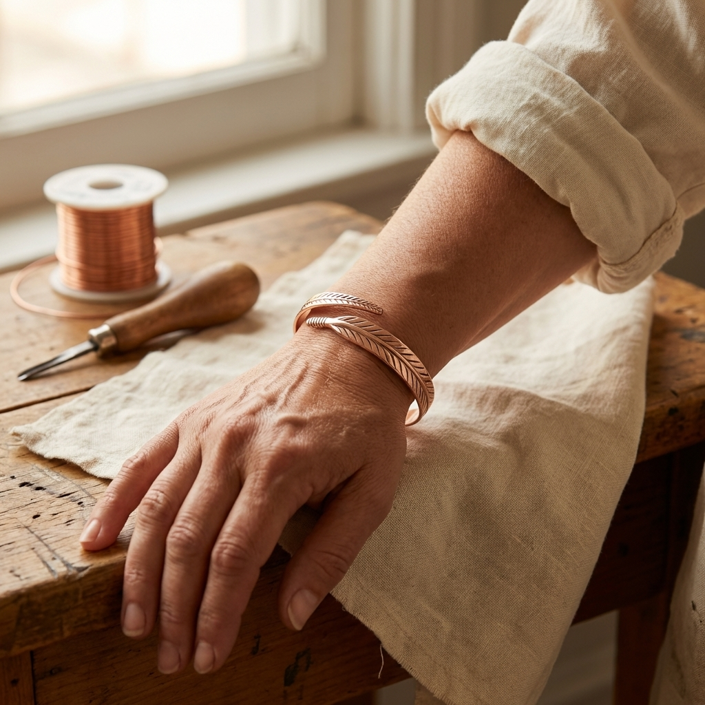 Koperen armband – Wortel