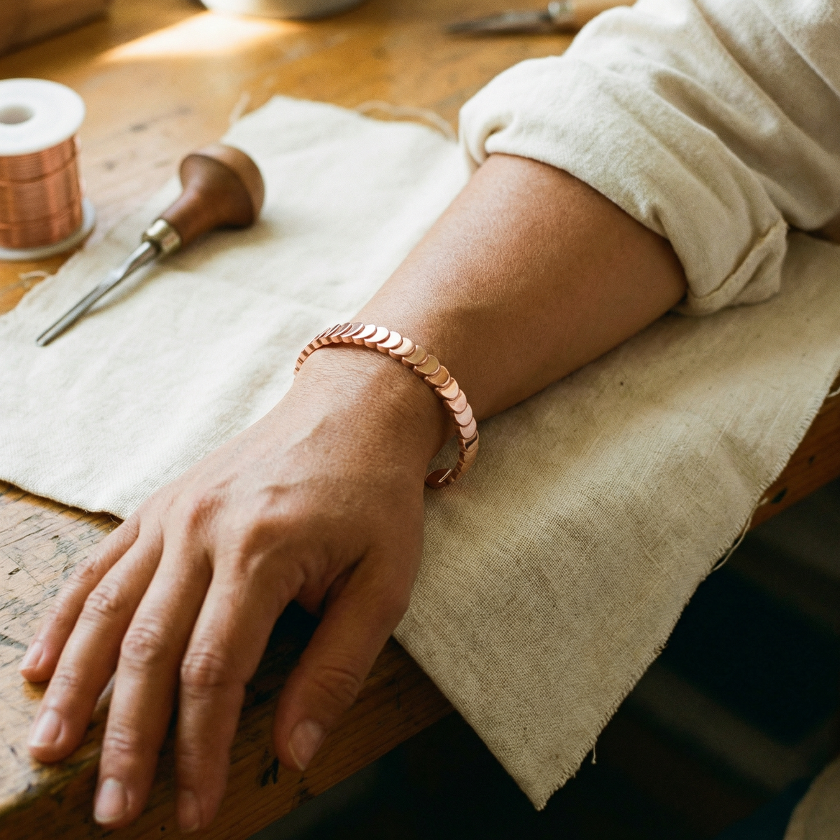 Koperen armband – Getij III