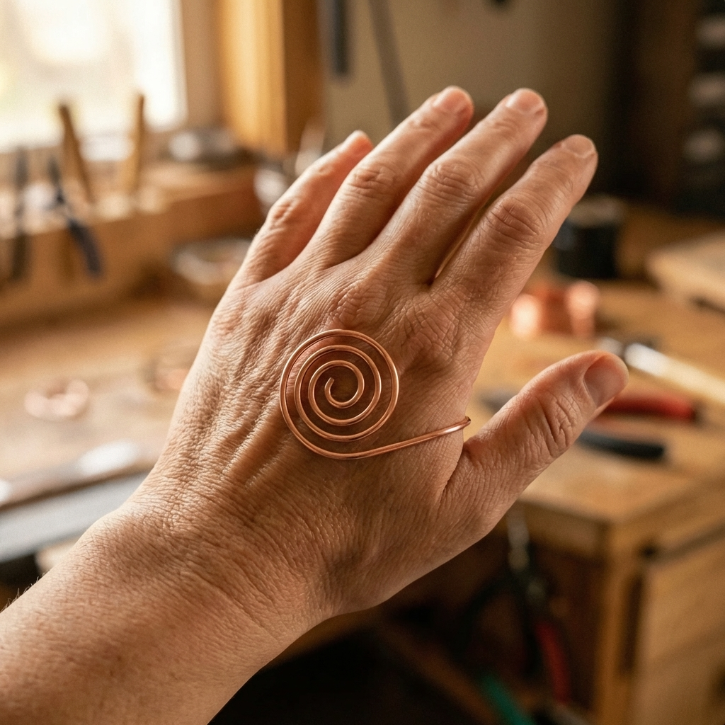 Koperen handspiraal – Stroom