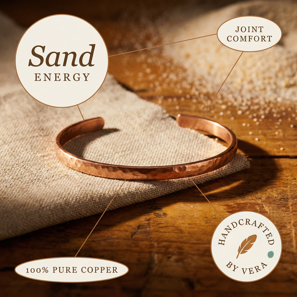 Koperen enkelbandje – Zand