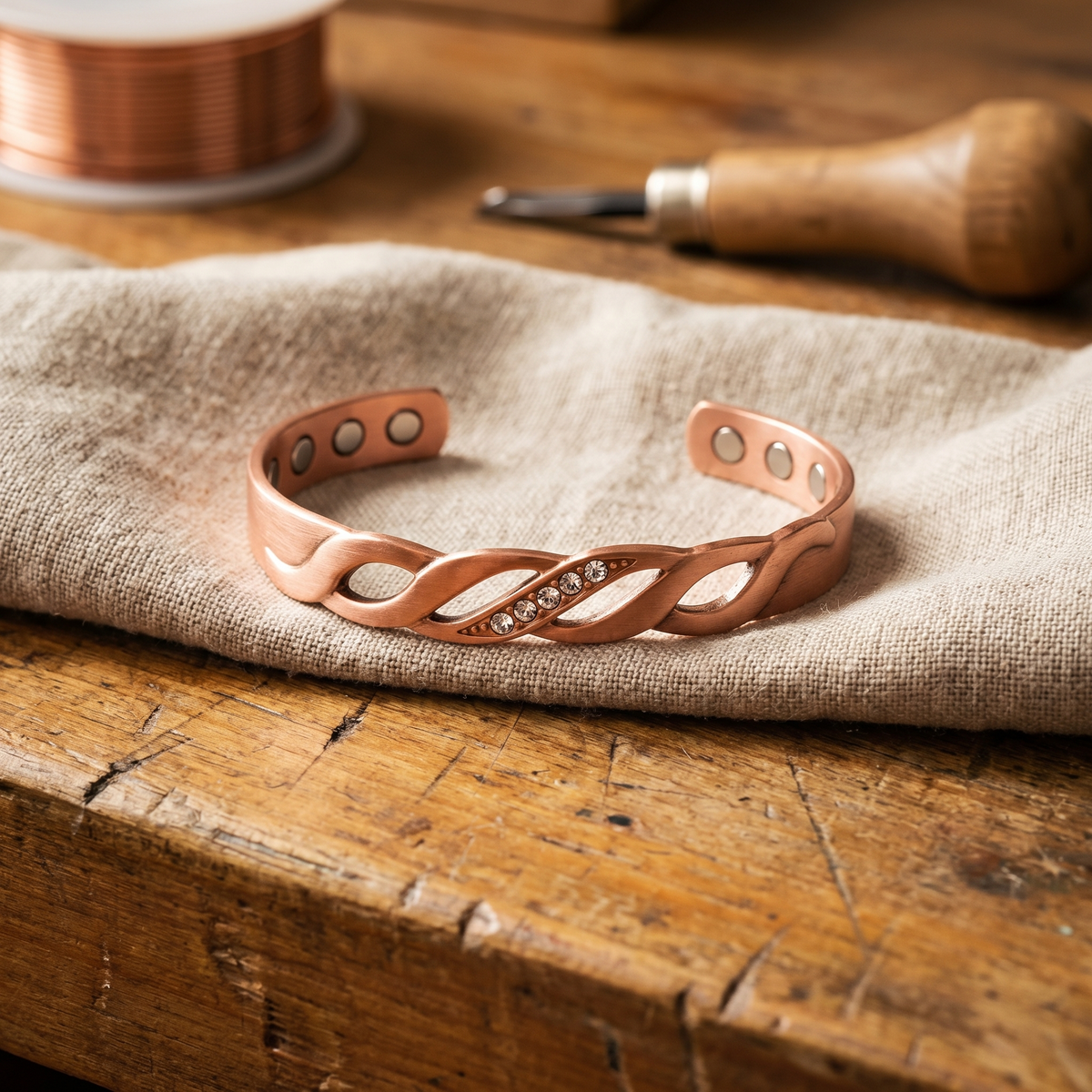 Koperen armband – Naad