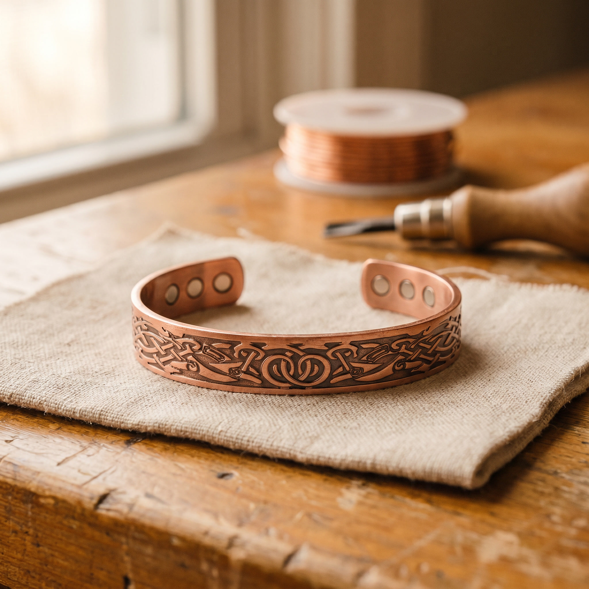 Koperen armband – Stroom II