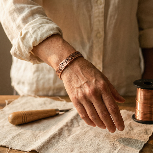 Koperen armband – Stroom II