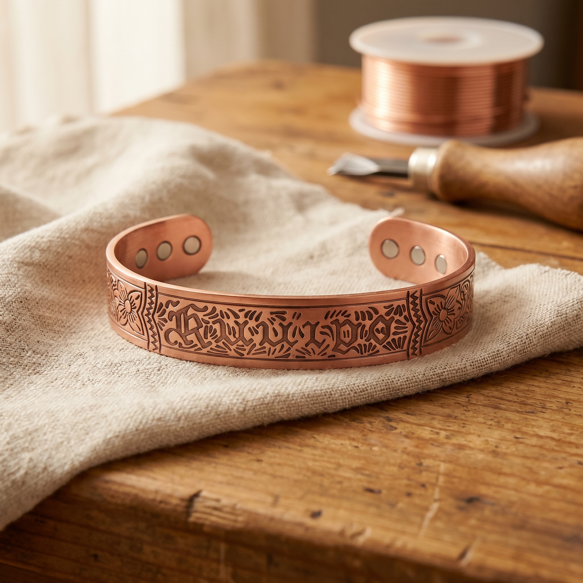 Koperen armband – Drift