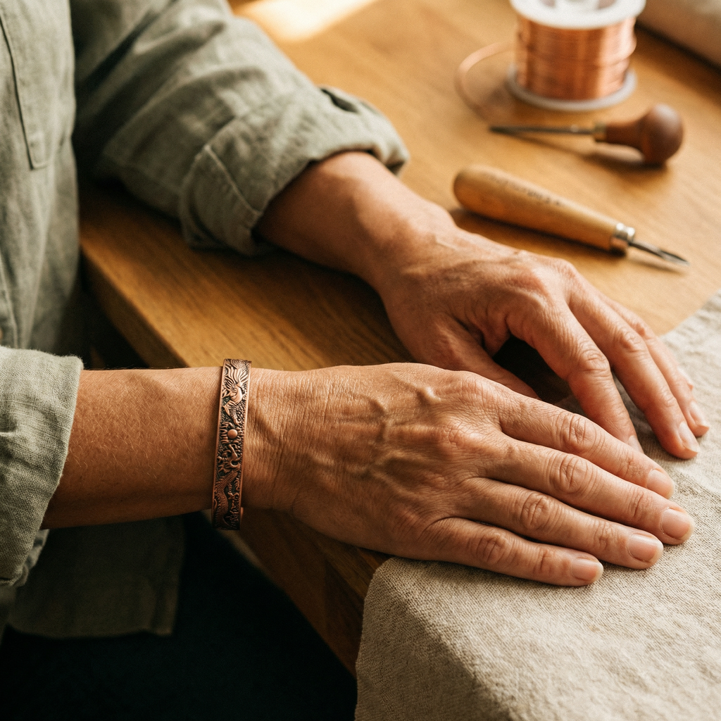 Koperen armband – Leem