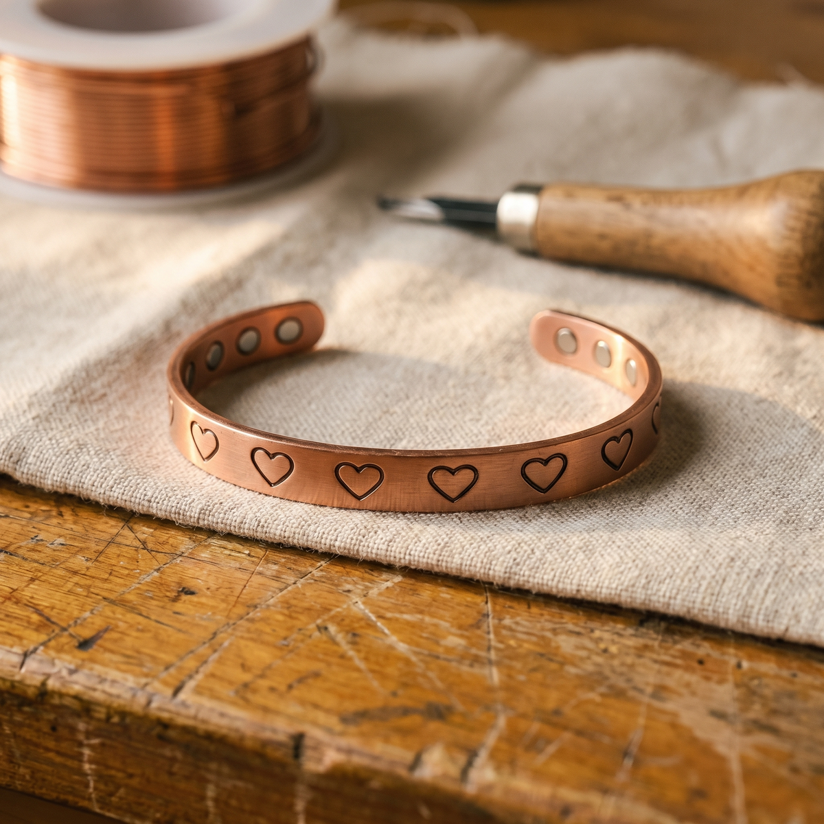 Koperen armband – Haard