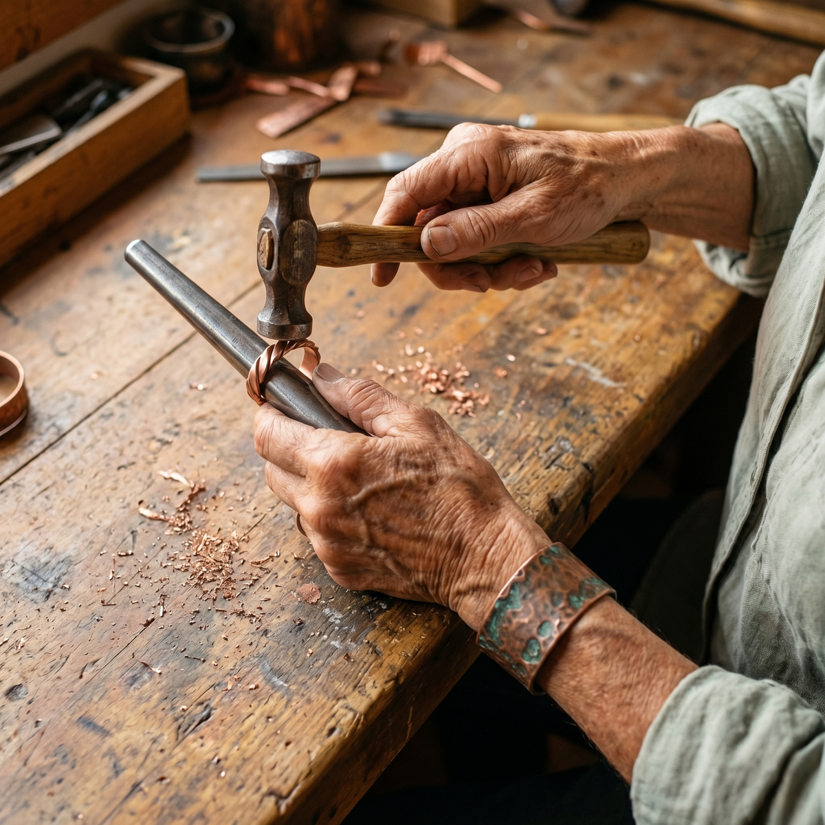 Koperen ring – Kiezel