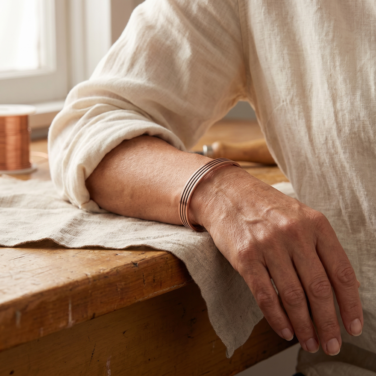 Koperen armband – Salie