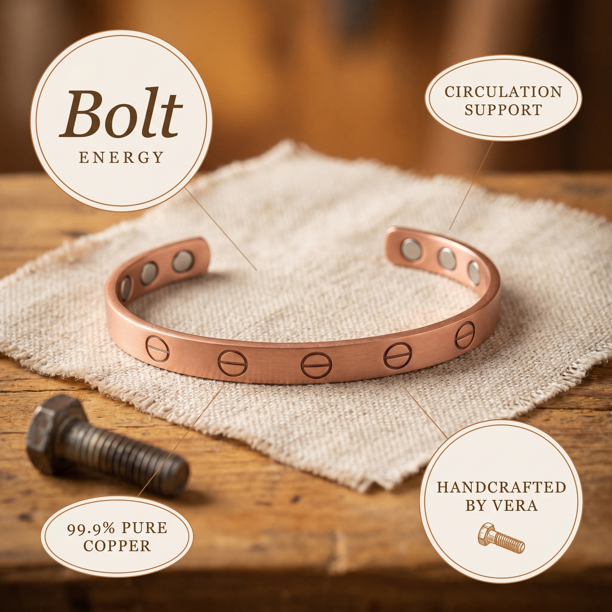 Koperen armband – Bout