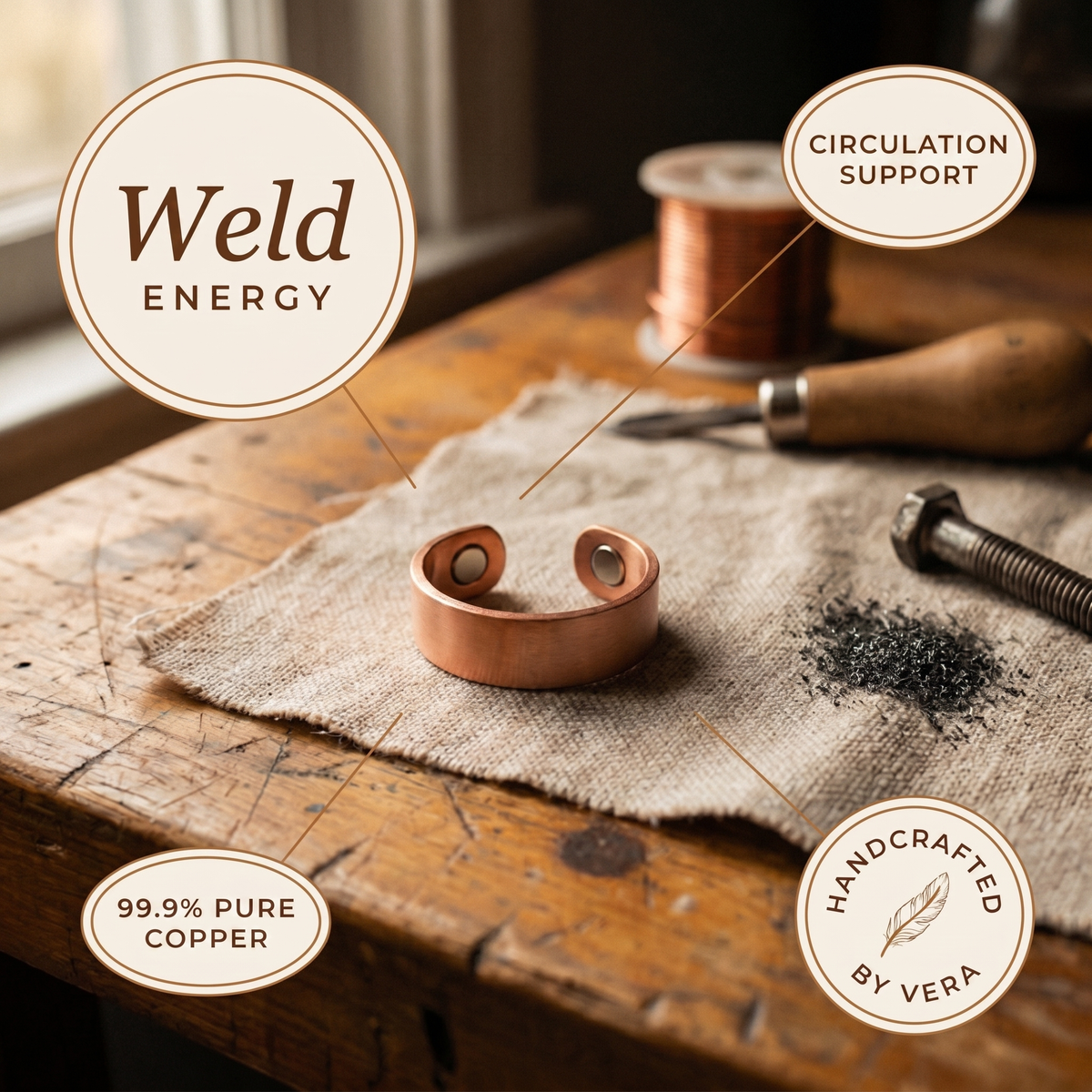 Koperen ring – Las