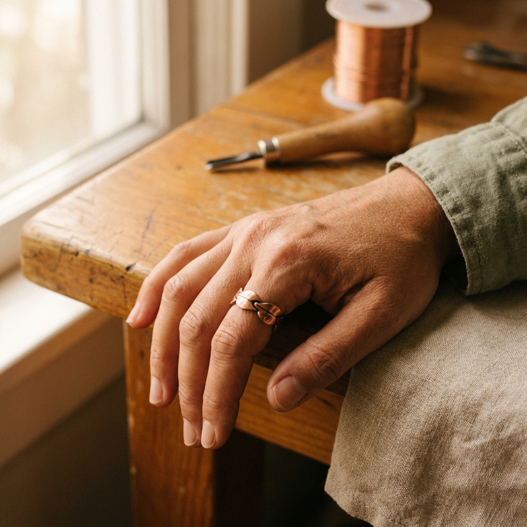 Koperen ring – Verbinding