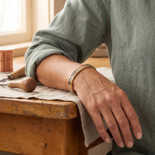 Koperen armband – Berg