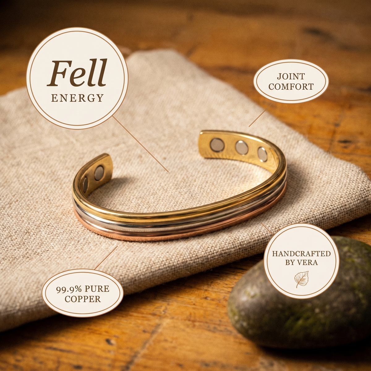 Koperen armband – Berg