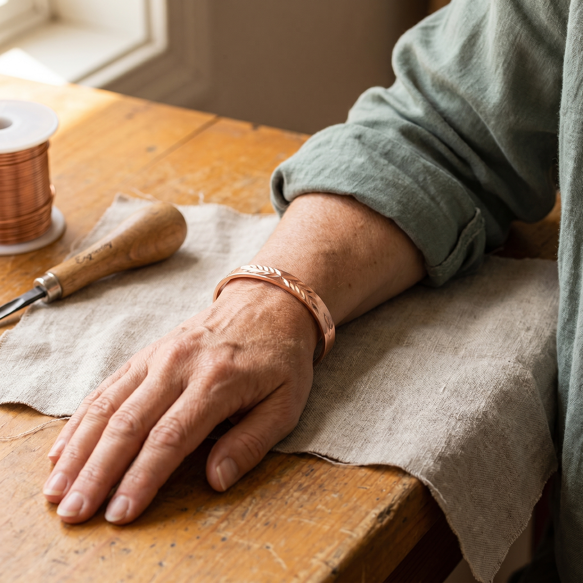 Koperen armband – Maanlicht
