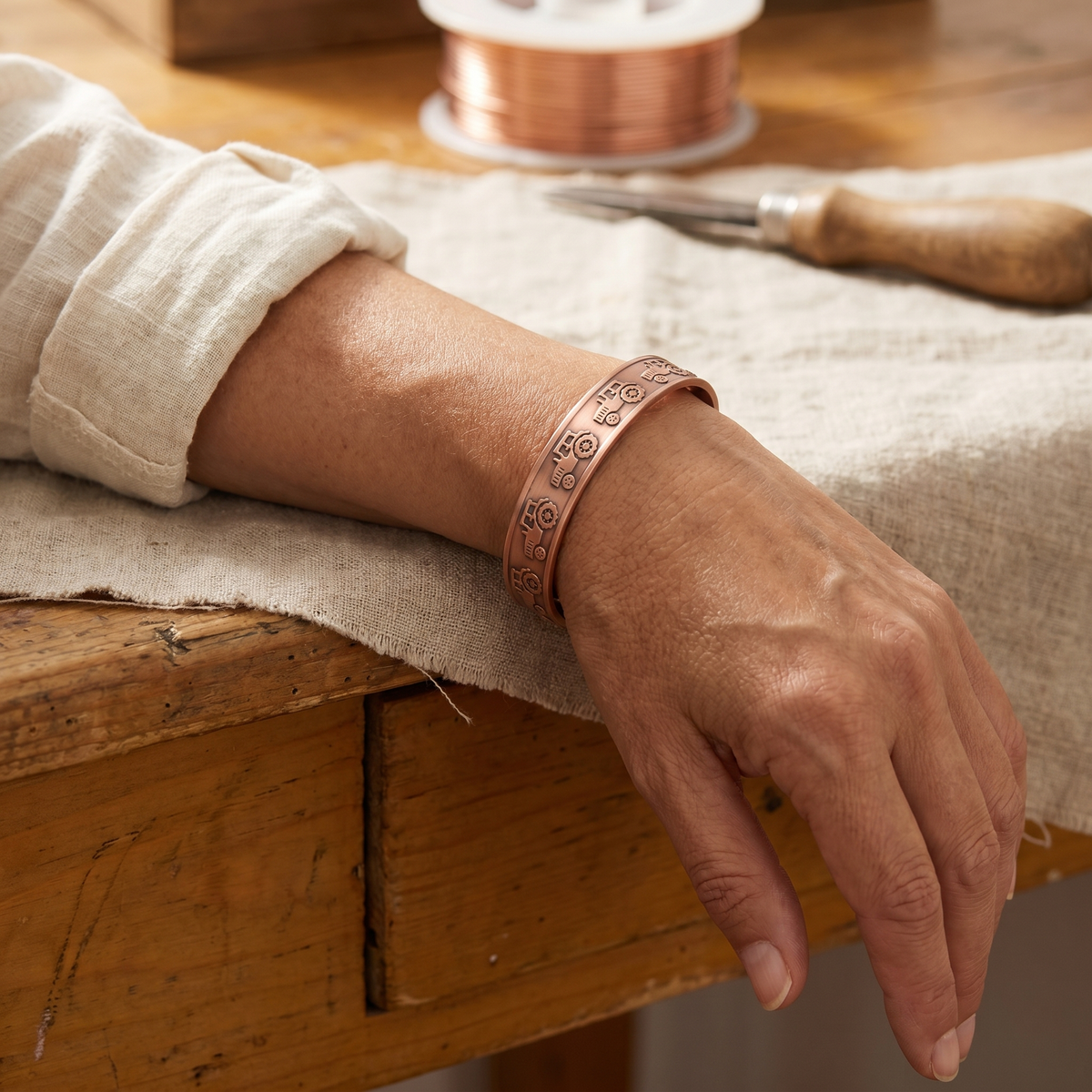 Koperen armband – Helling