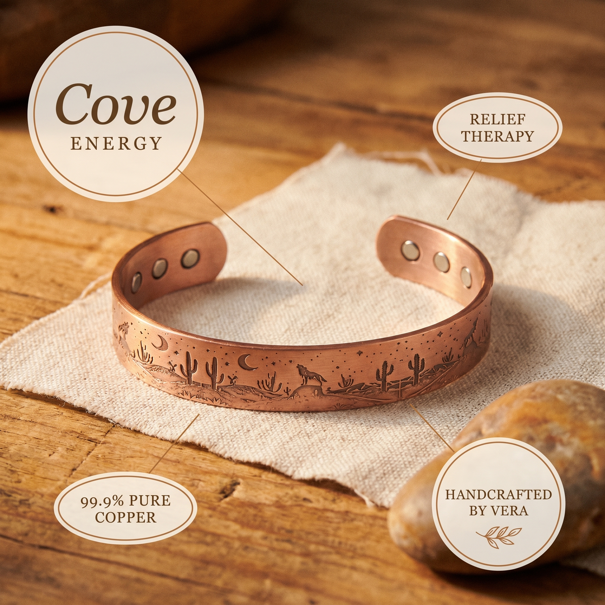 Koperen armband – Baai