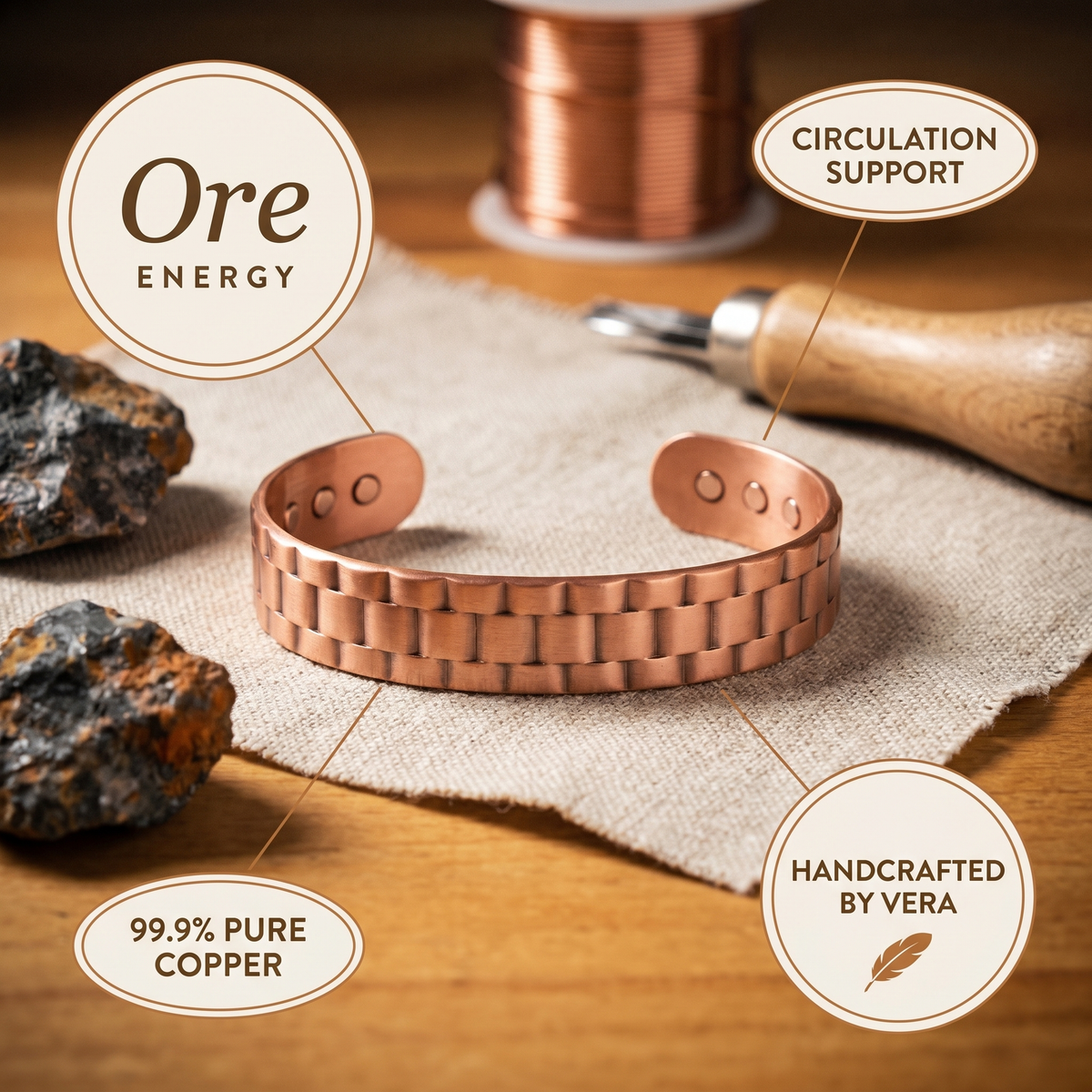 Koperen herenarmband – Erts
