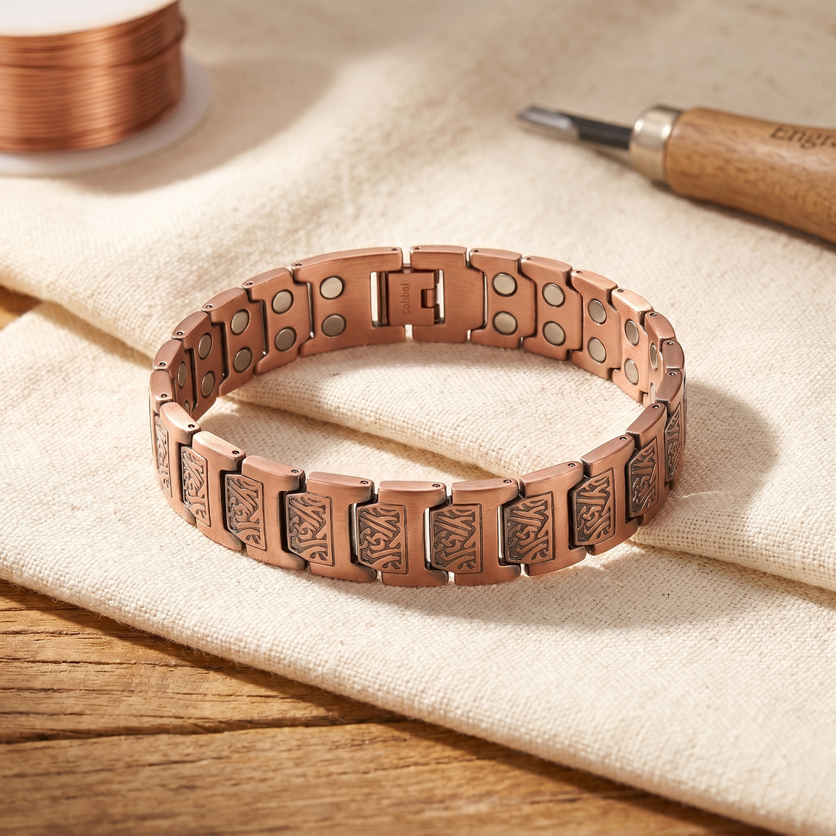 Koperen herenarmband – Kloof