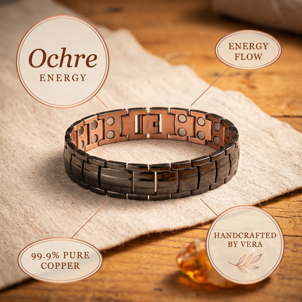 Koperen herenarmband – Oker