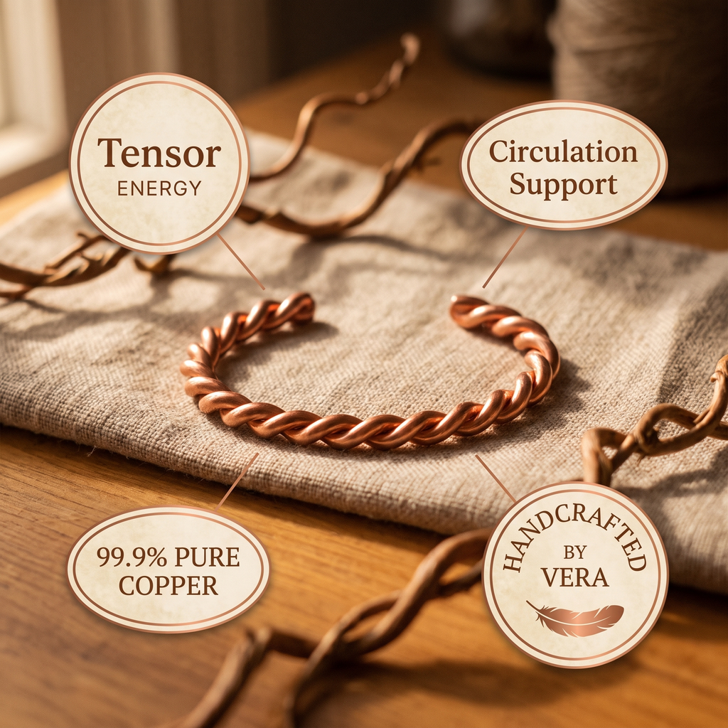 Koperen armband – Veer