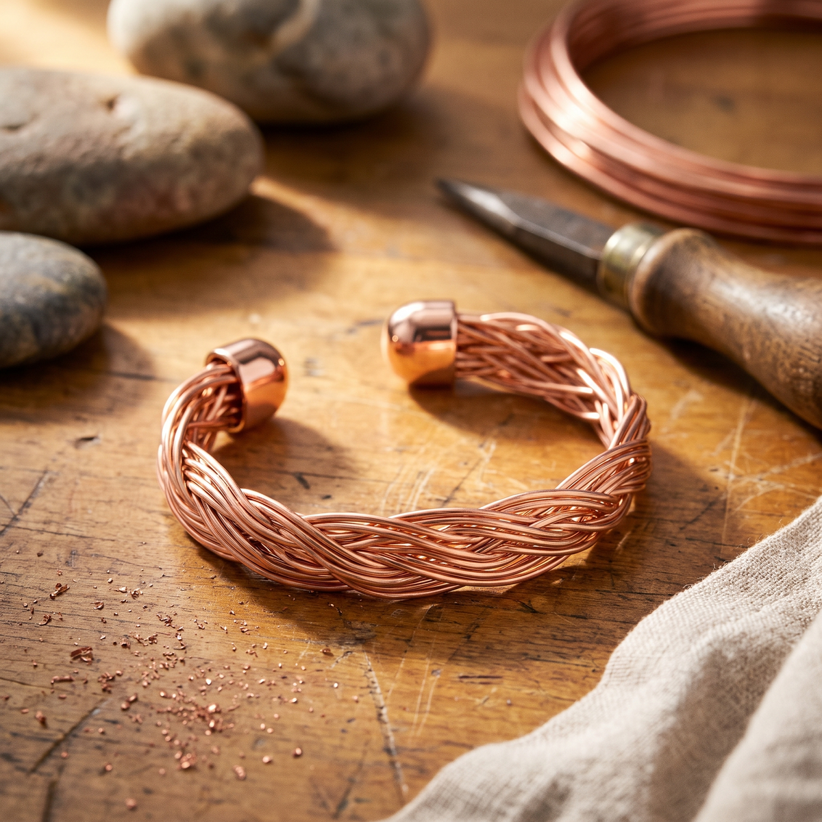 Koperen armband – Iep