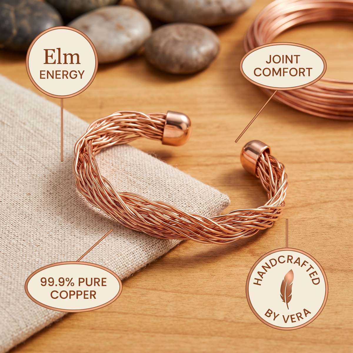 Koperen armband – Iep