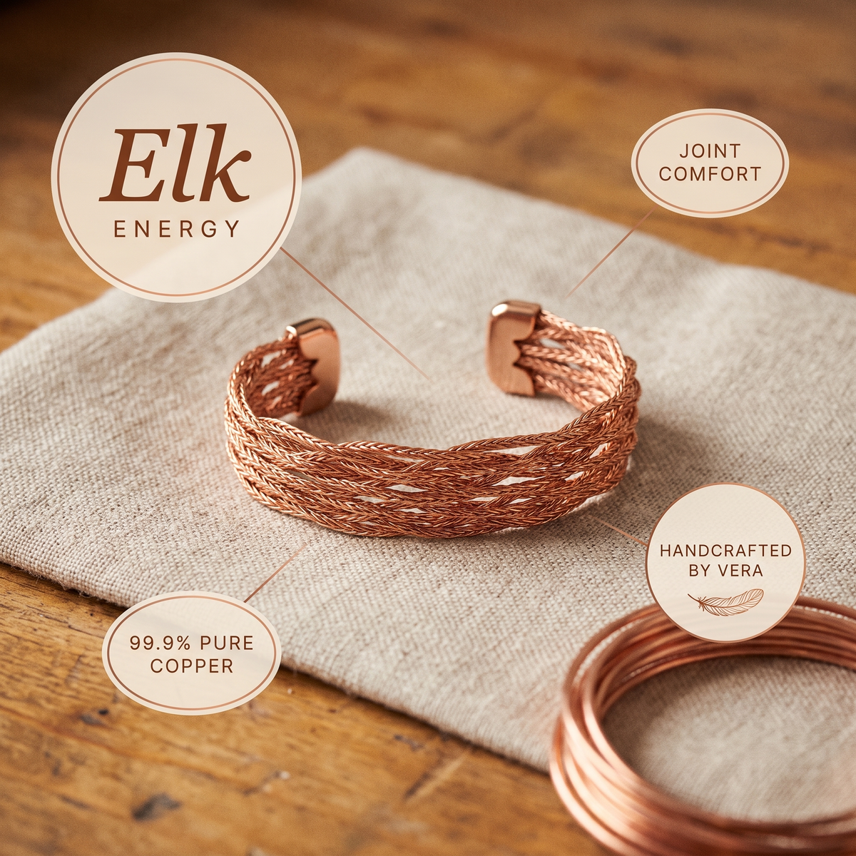 Koperen armband – Eland