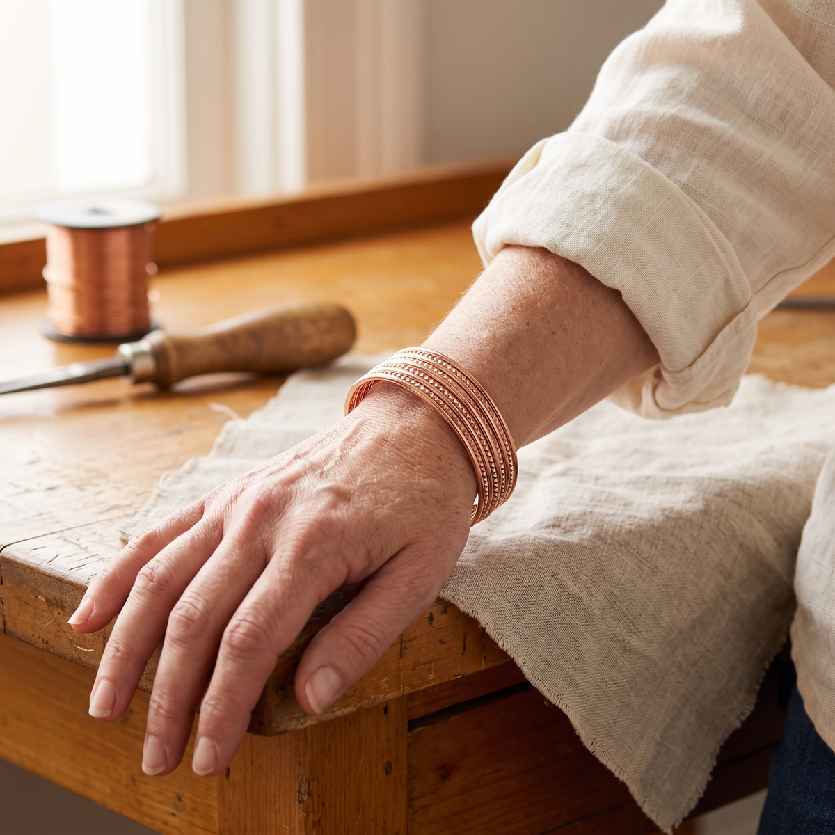 Koperen armband – Gierzwaluw
