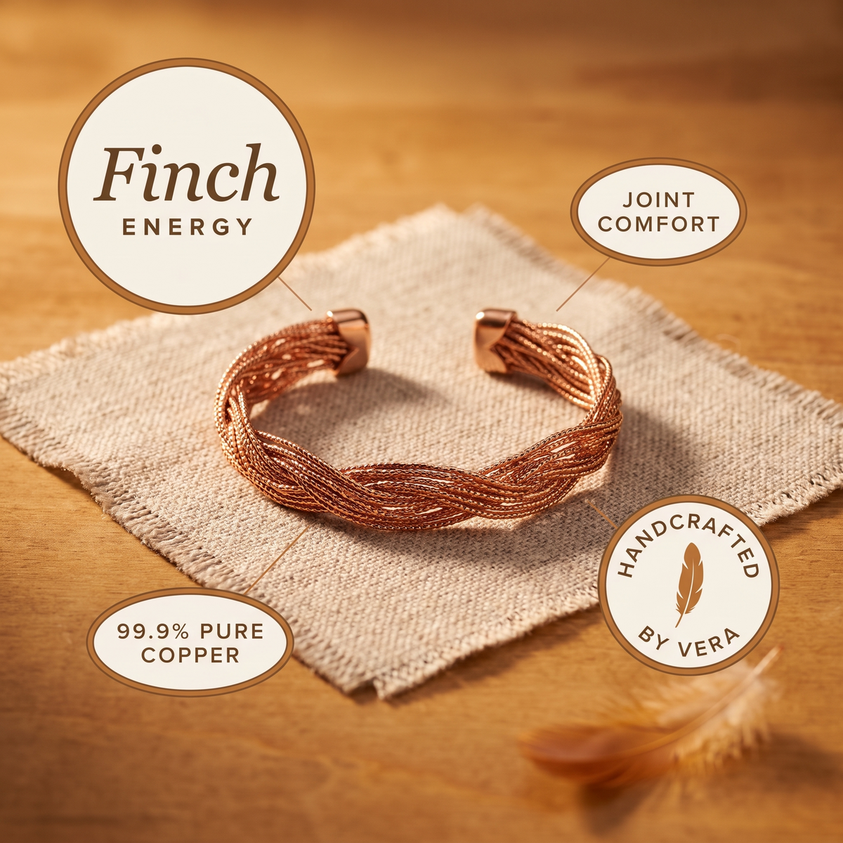 Koperen armband – Vink