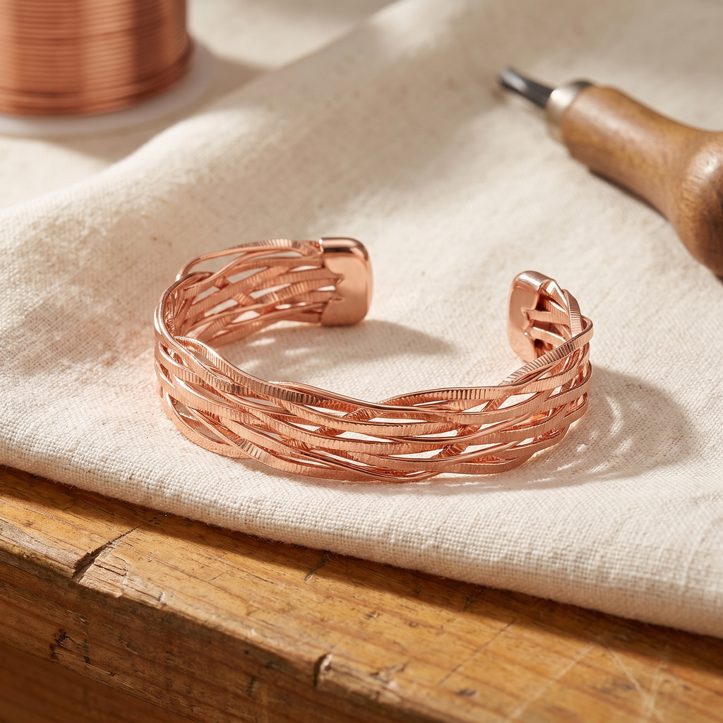 Koperen armband – Pluim