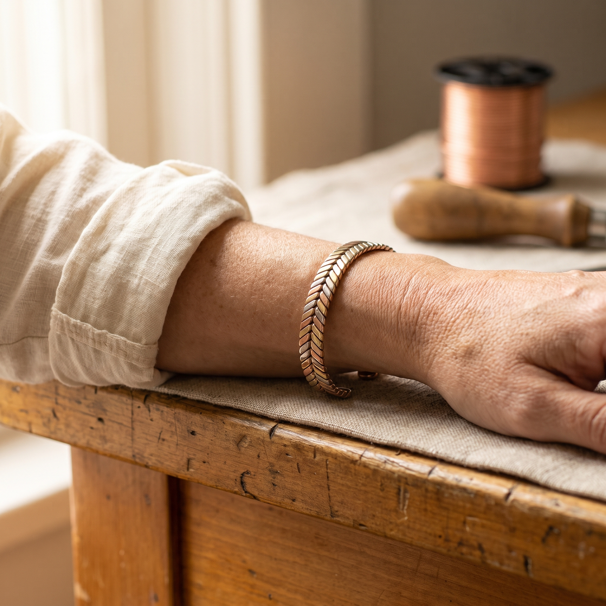 Koperen armband – Hakhout