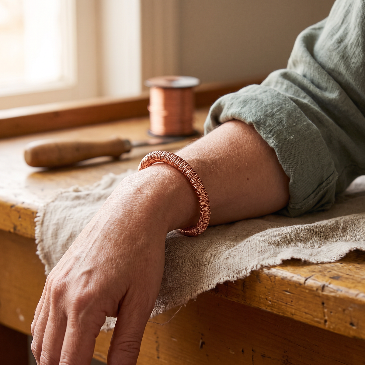 Koperen armband – Fjord