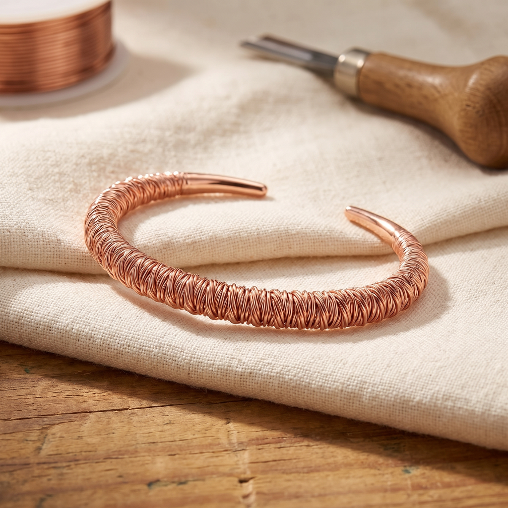 Koperen armband – Fjord