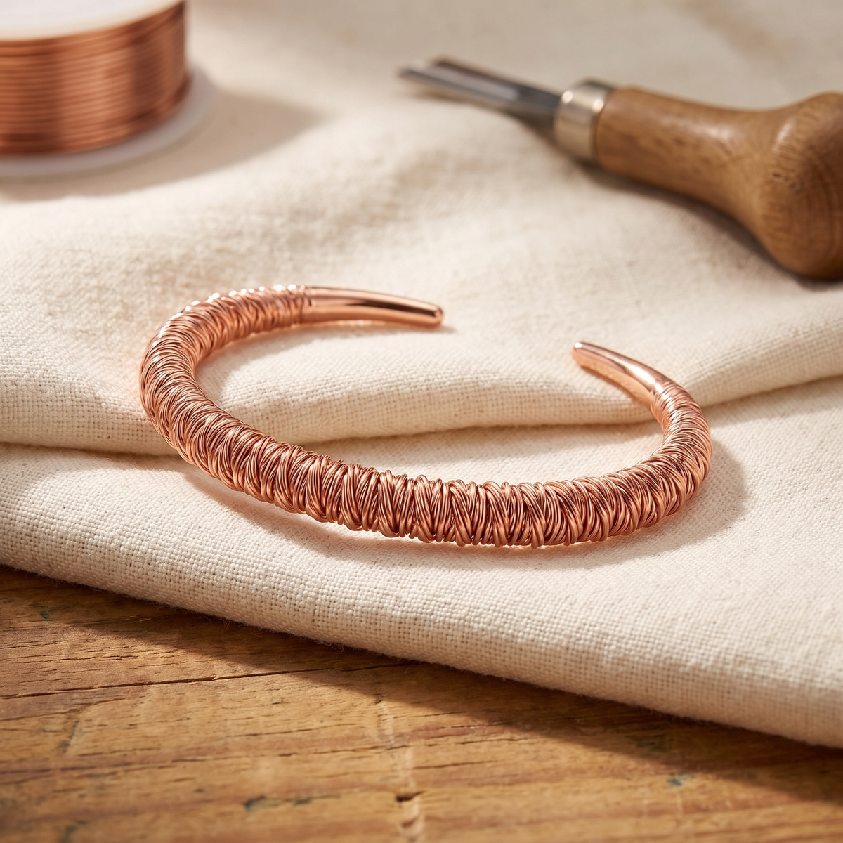 Koperen armband – Fjord