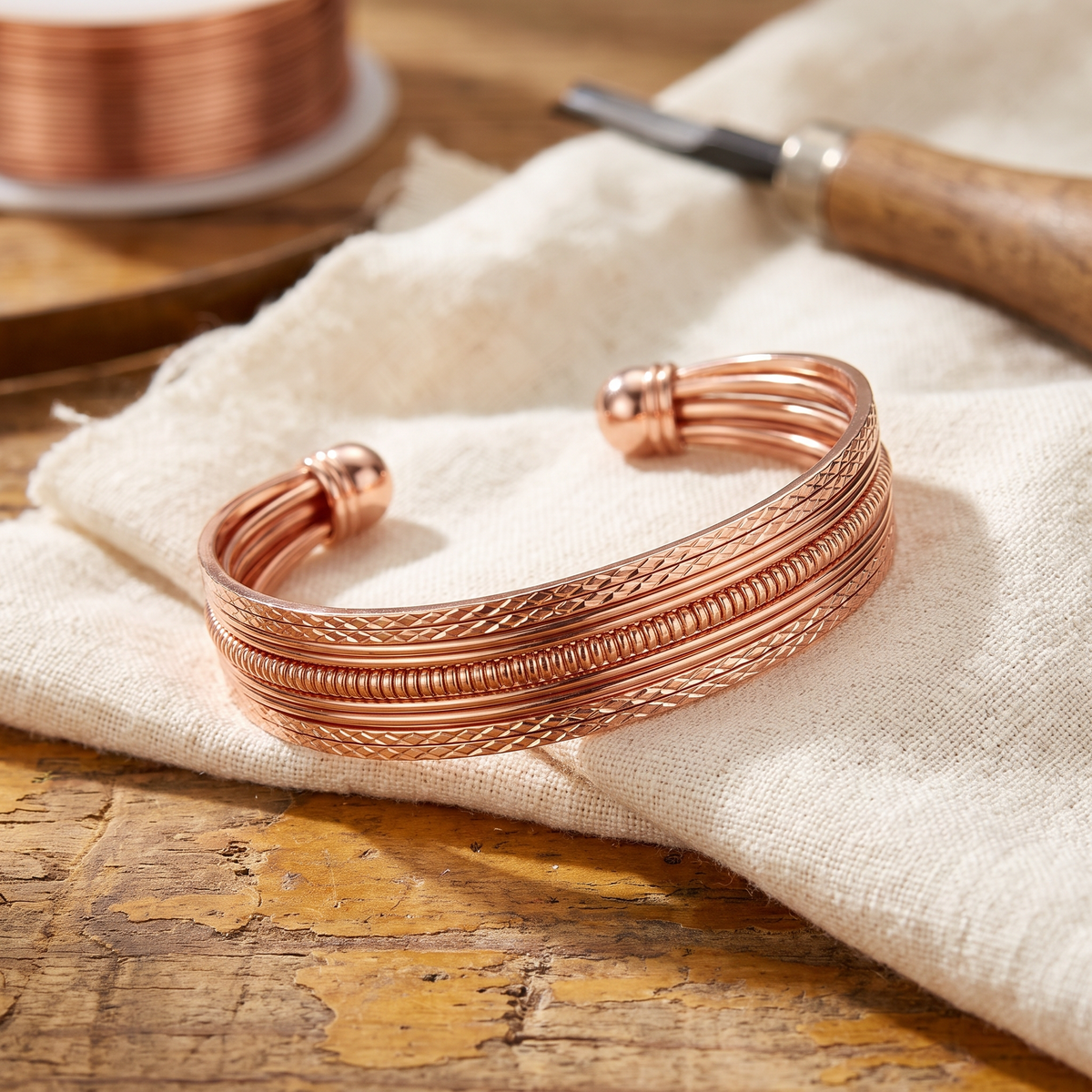 Koperen armband – Struweel