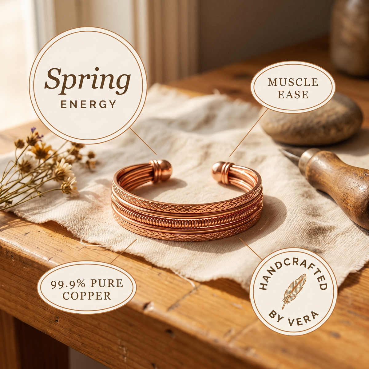 Koperen armband – Struweel
