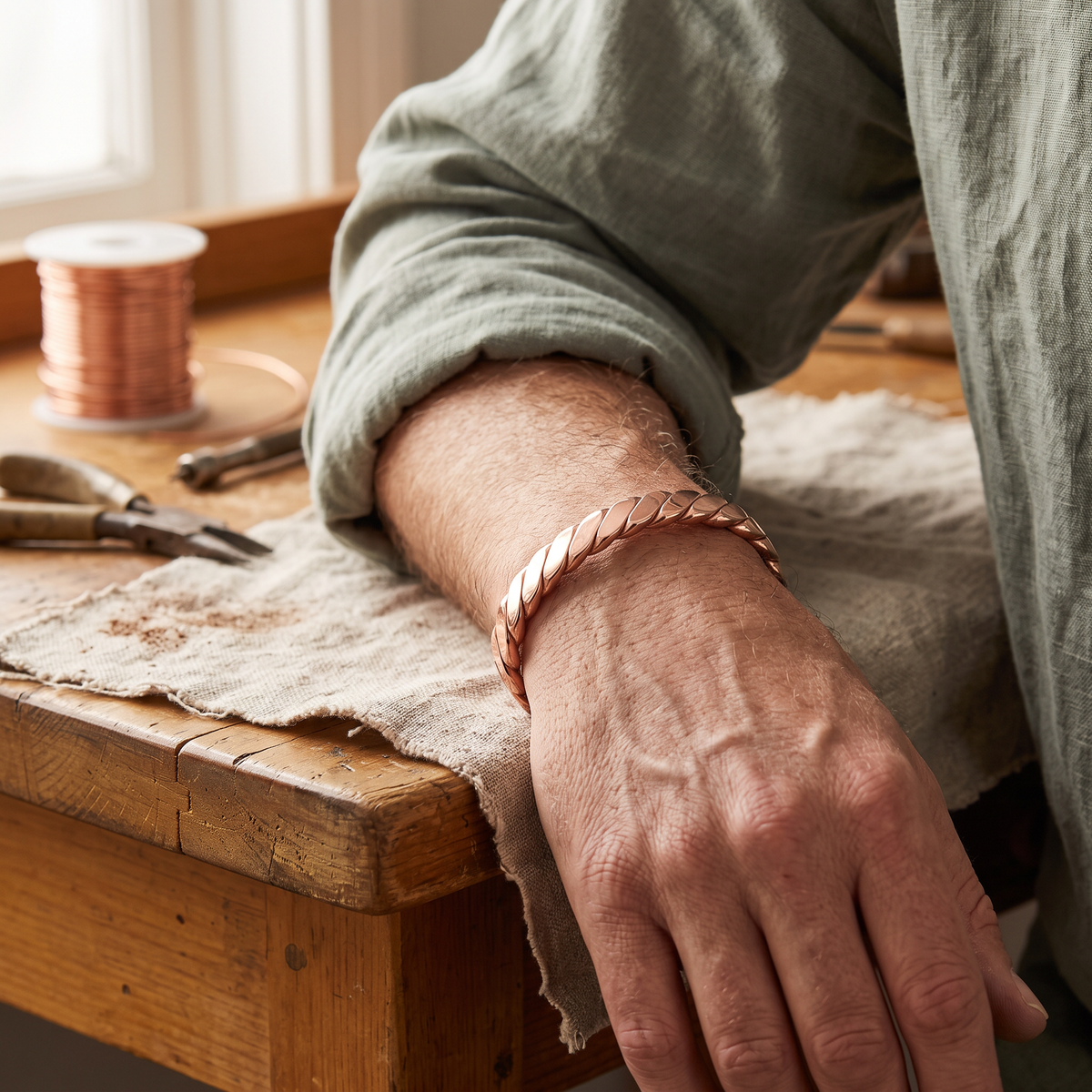 Koperen armband – Tak