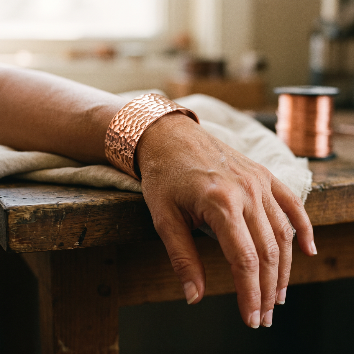 Koperen armband – Smidse