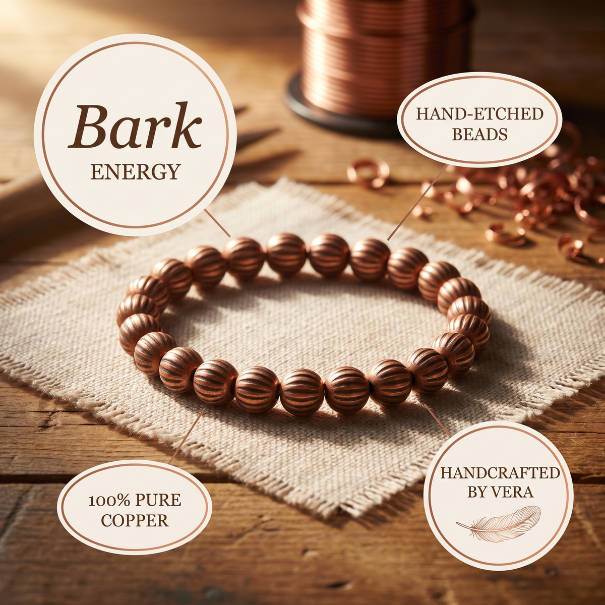 Koperen armband – Schors