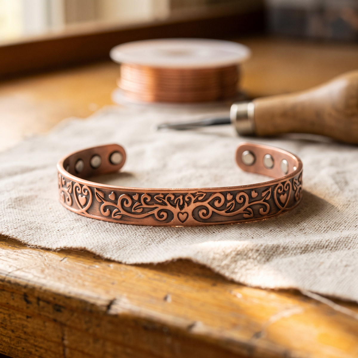 Koperen armband – Getij