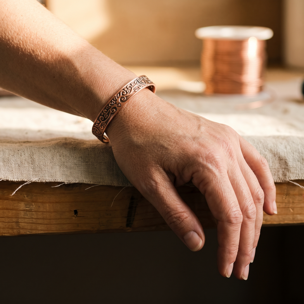Koperen armband – Getij
