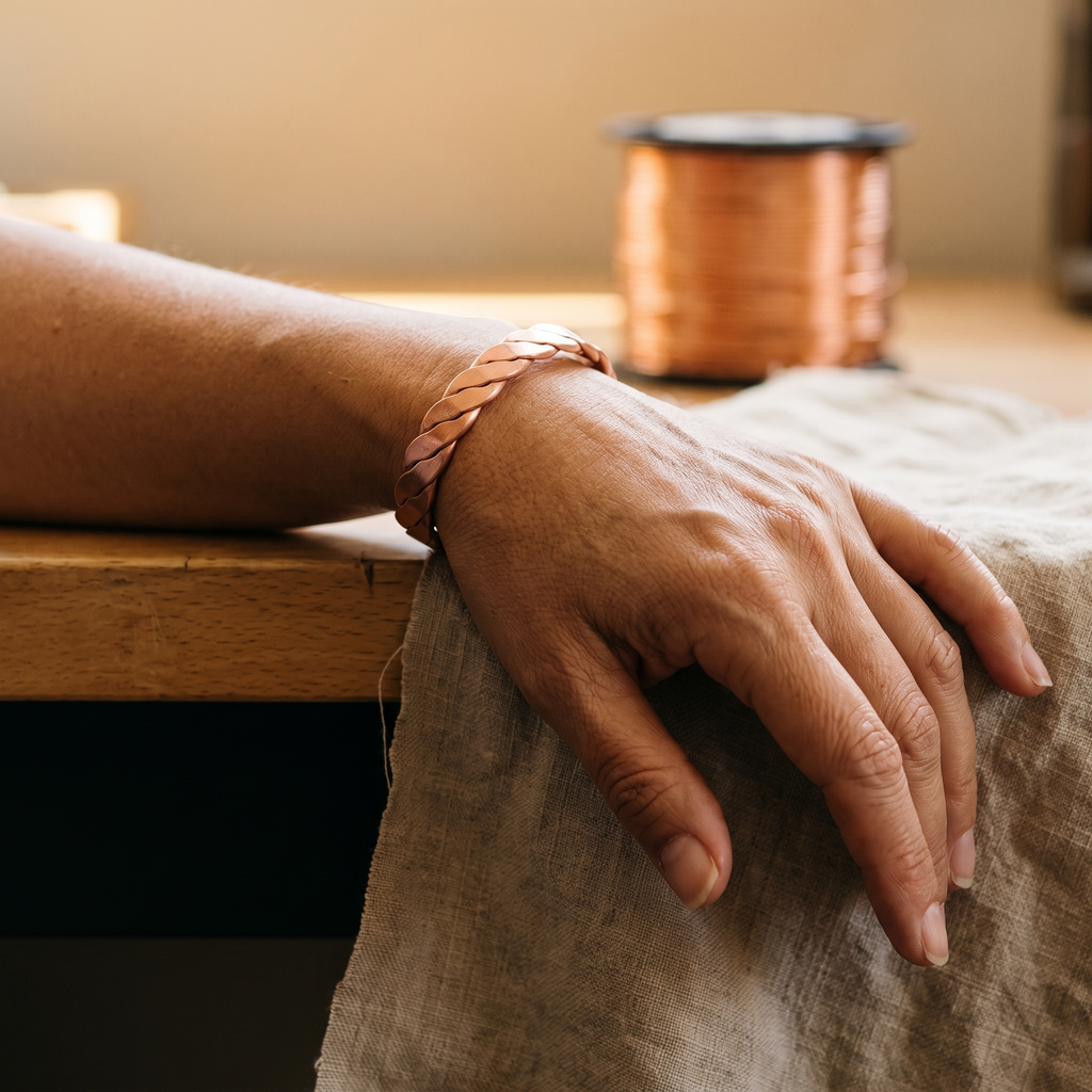 Koperen armband – Riet