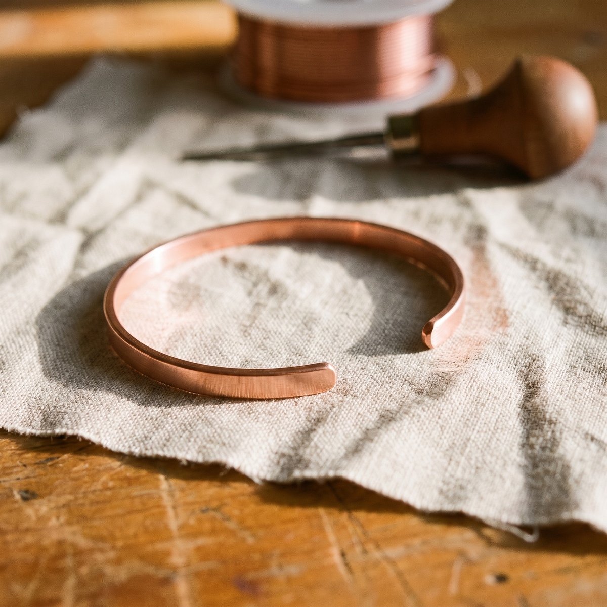 Koperen armband – Rivier