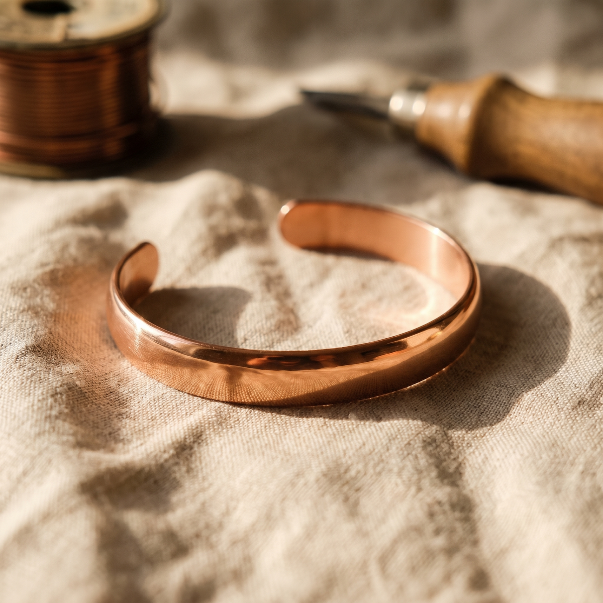 Koperen armband – Getij II