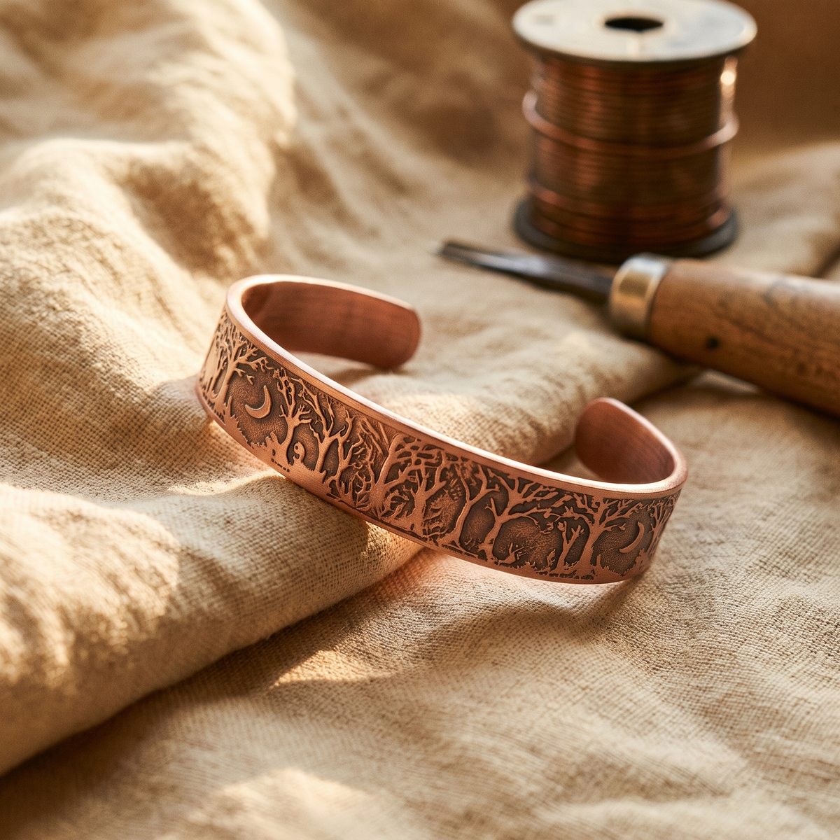 Koperen armband – Bosje II