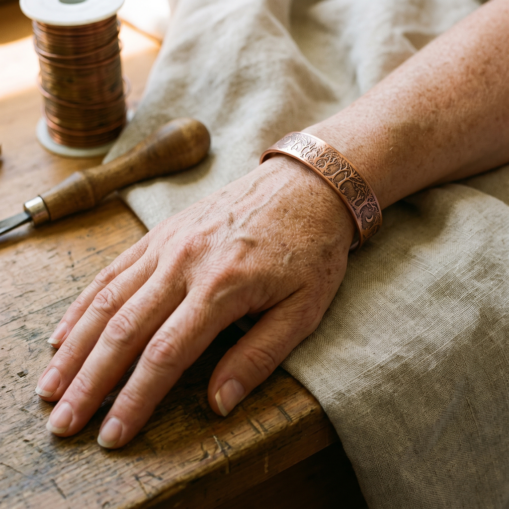 Koperen armband – Bosje II